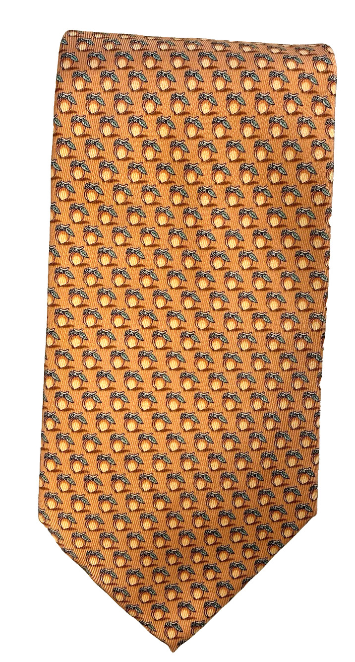 Vineyard Vines Peach Silk Tie Handpicked Shep & Ian Preppy Wedding Designer